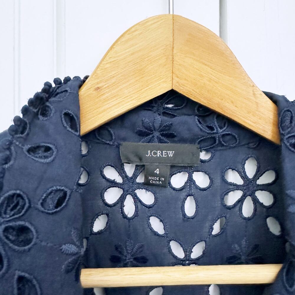 J.Crew Short-sleeve A-line Dress in Embroidered Eyelet - Picture 6 of 10